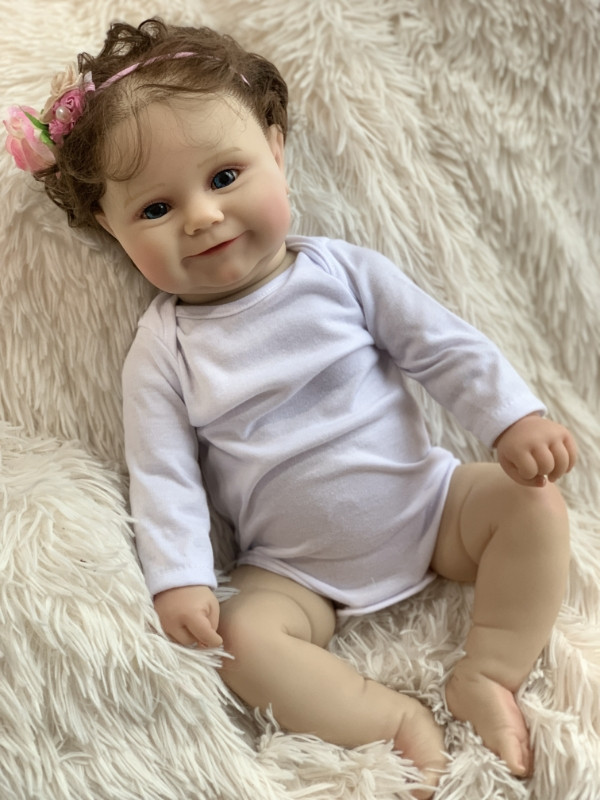 Колекційна Силіконова Лялька Реборн Немовля Reborn Анатомічна Дівчинка Пупс Еріка (Вінілова Лялька) 50 см, фото 1