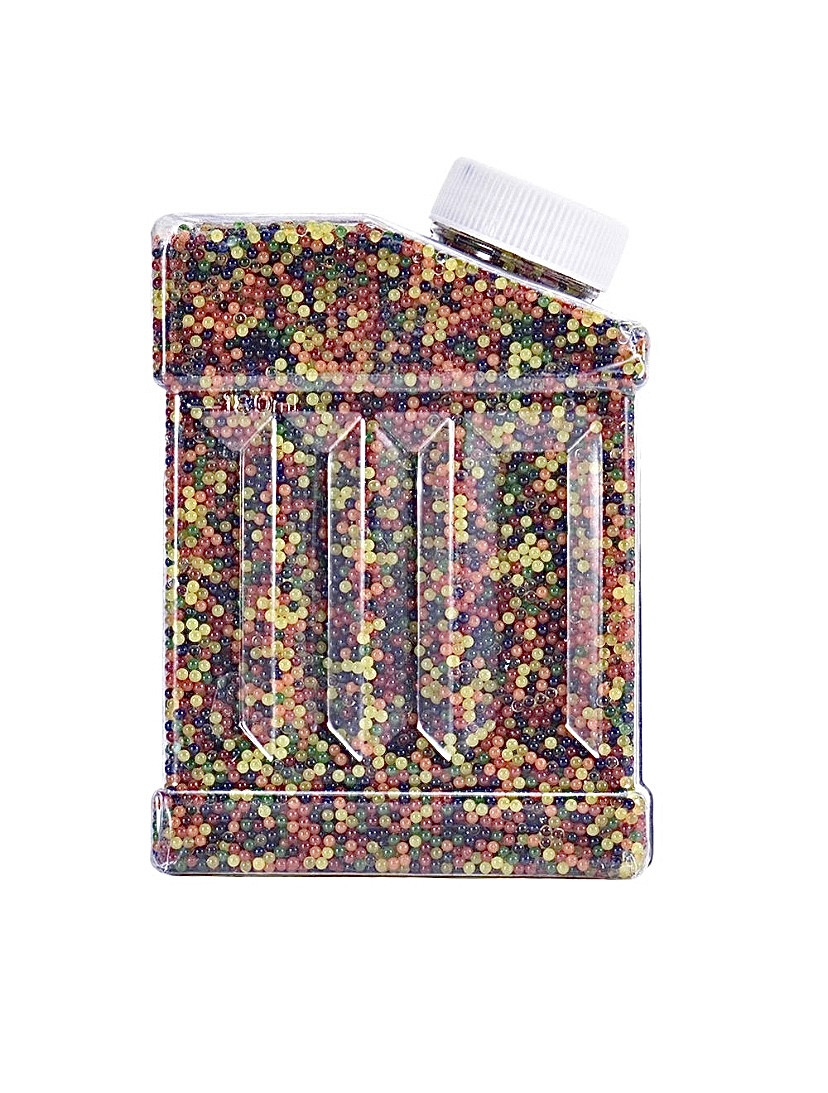 Гідрогелеві Кульки Орбізи 50000 Штук Зростаючі у Воді 7-8 мм в Каністрі Різнокольорові, фото 1