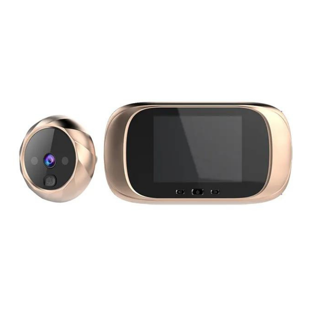 Інтелектуальне Відеовічко з Цифровим Екраном Дверний Дзвінок з Функцією Фото + Вбудована Пам'ять Visual Door Viewer Золото, фото 1