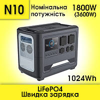 Портативна зарядна станція Netsodis N10 1800 Вт (3600Пік) 1024 Вт год / LiFePО4
