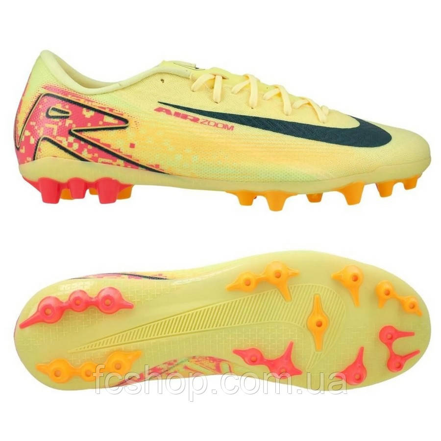 Футбольні бутси Nike Zoom Mercurial Vapor 16 Academy Kylian Mbappé AG FQ8365-800, Жовтий, Розмір (EU) — 40.5