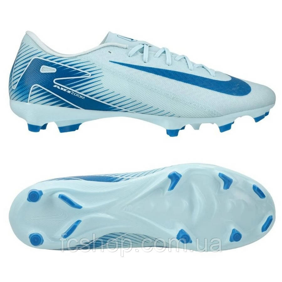 Футбольні бутси Nike Air Zoom Mercurial Vapor 16 Academy MG FQ8374-400, Блакитний, Розмір (EU) — 40.5
