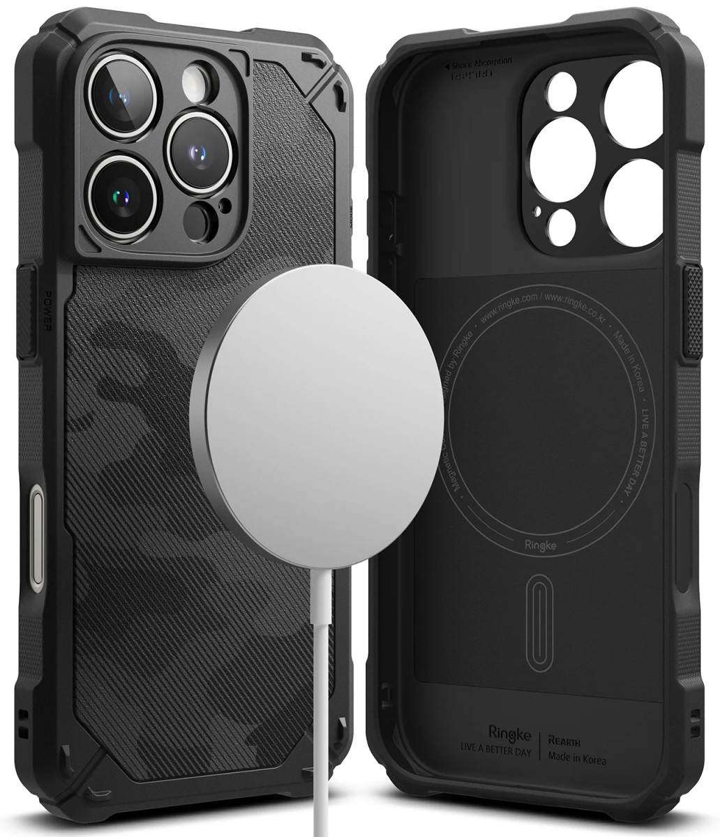 Чохол Ringke Rugged Gear Magnetic до iPhone 16 Pro Camo Black (RGM949E245)