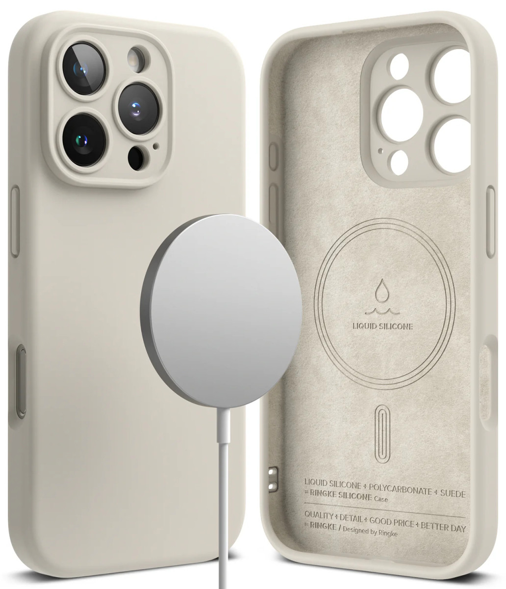 Чохол Ringke Silicone Magnetic для iPhone 16 Pro Max Stone (SIMG921SE72)