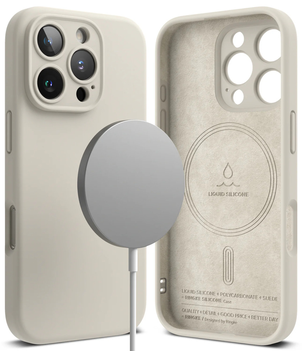 Чохол Ringke Silicone Magnetic для iPhone 16 Pro Stone (SIMG920SE72)