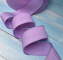 Стрічка декоративна "Рубчик" 38 мм, колір бузковий, 1 метр, Бузковий
