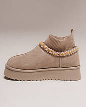 Уги короткі з носком Lola Andy 8820 36 візон замша шерсть, фото 3