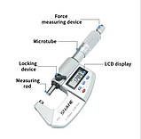 Мікрометр цифровий Shahe 5203-25 (0-25 мм; ±0,003 мм) IP65, фото 4