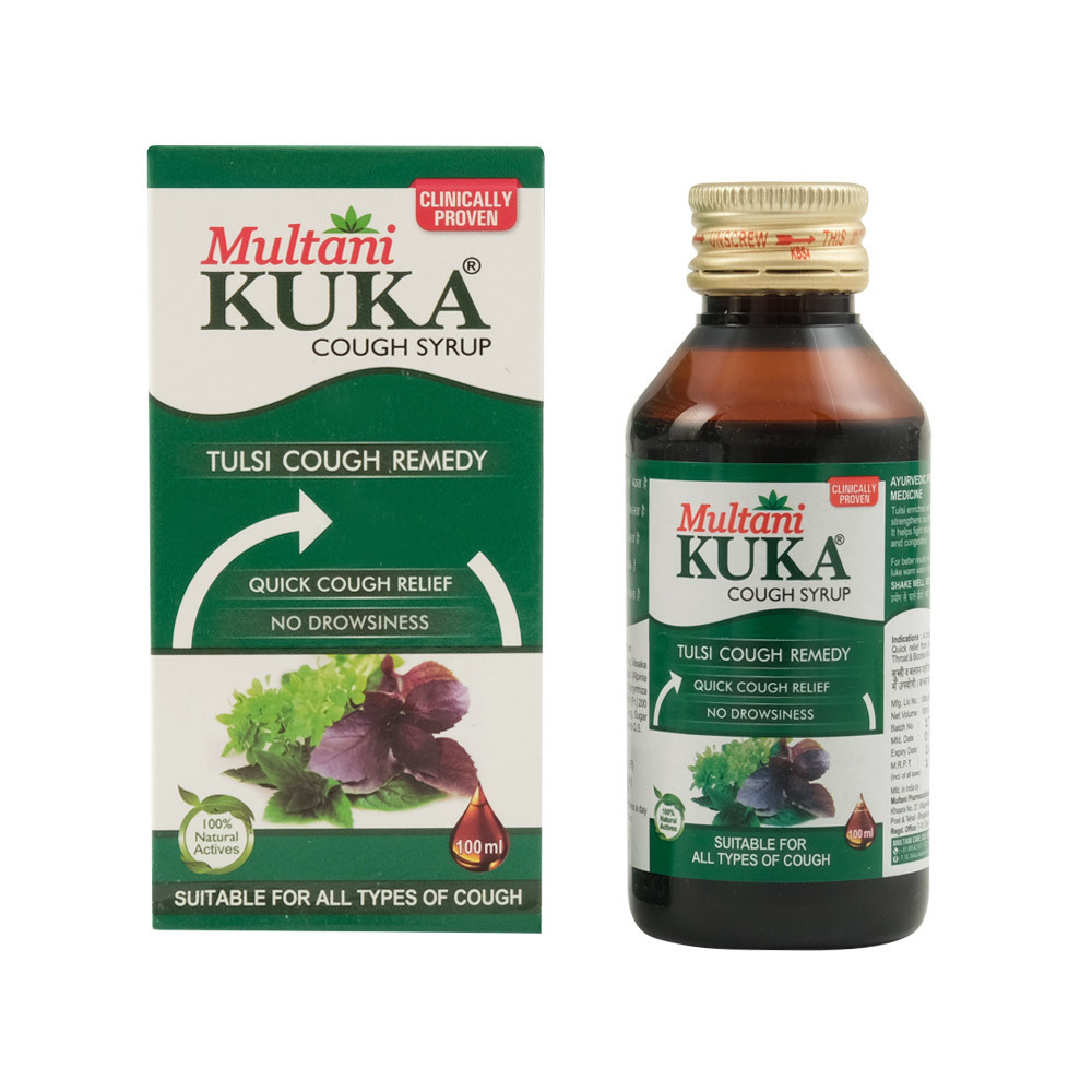 Сироп від кашлю KUKA SYRUP 100мл MULTANI аюрведичний натуральний індійський, препарат від бронхіту