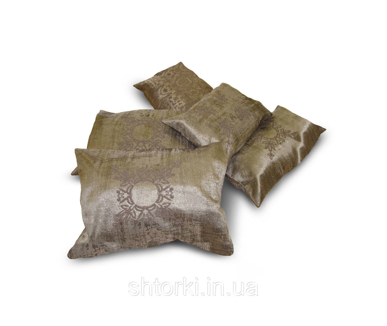 Комплект декоративних подушок Firanka Damask 41х28см 3шт 41х22см 1шт 23х30 см1шт сірий (п_0424)