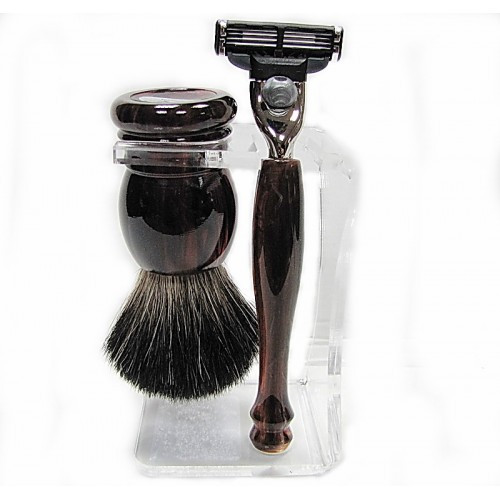 Набір для гоління з помазком Hans Baier 75112 Gillette Mach 3 коричневий