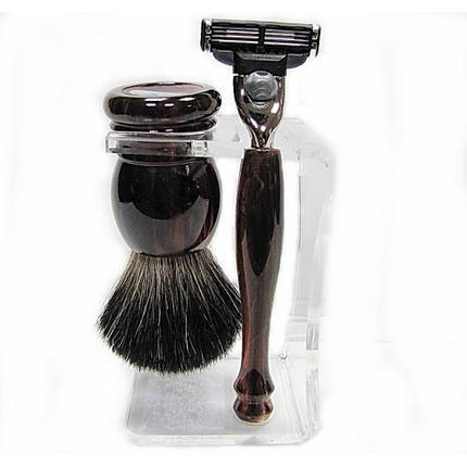 Набір для гоління з помазком Hans Baier 75112 Gillette Mach 3 коричневий, фото 1