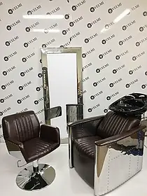 Комплект (3 в1) меблів для барбершопу Infinity меблі перукарські в чоловічий зал