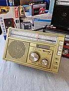 Акумуляторний компактний радіоприймач із вбудованим ліхтариком Golon-RX 382 Портативне радіо на акумуляторі, фото 7