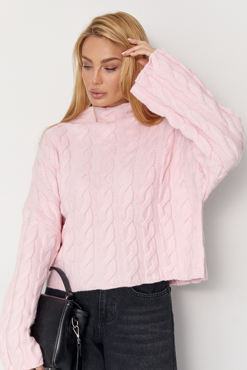 Гарний жіночий светр із косичками, фото 1