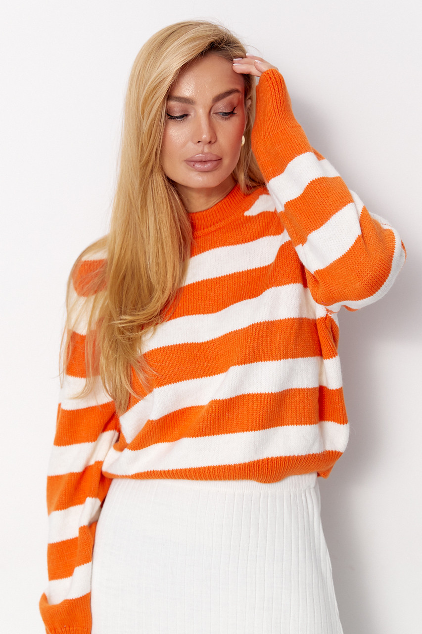 Жіночий джемпер у широку смужку, фото 1