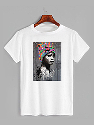 Футболка з принтом African Girl - Африканська дівчина (0120)