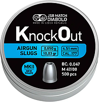 Кулі JSB Diabolo Knock Out Slugs MKII 4.51мм, 0.650г, 500шт