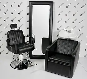 Комплект меблів для чоловічого залу в перукарню Bronx 3 в 1 меблі для барбершоп