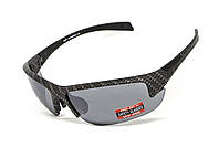 Окуляри захисні Global Vision Hercules-7 Carbon (flash mirror), дзеркальні сірі в графітовій оправі, фото 2