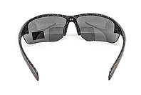 Окуляри захисні Global Vision Hercules-7 Carbon (flash mirror), дзеркальні сірі в графітовій оправі, фото 7