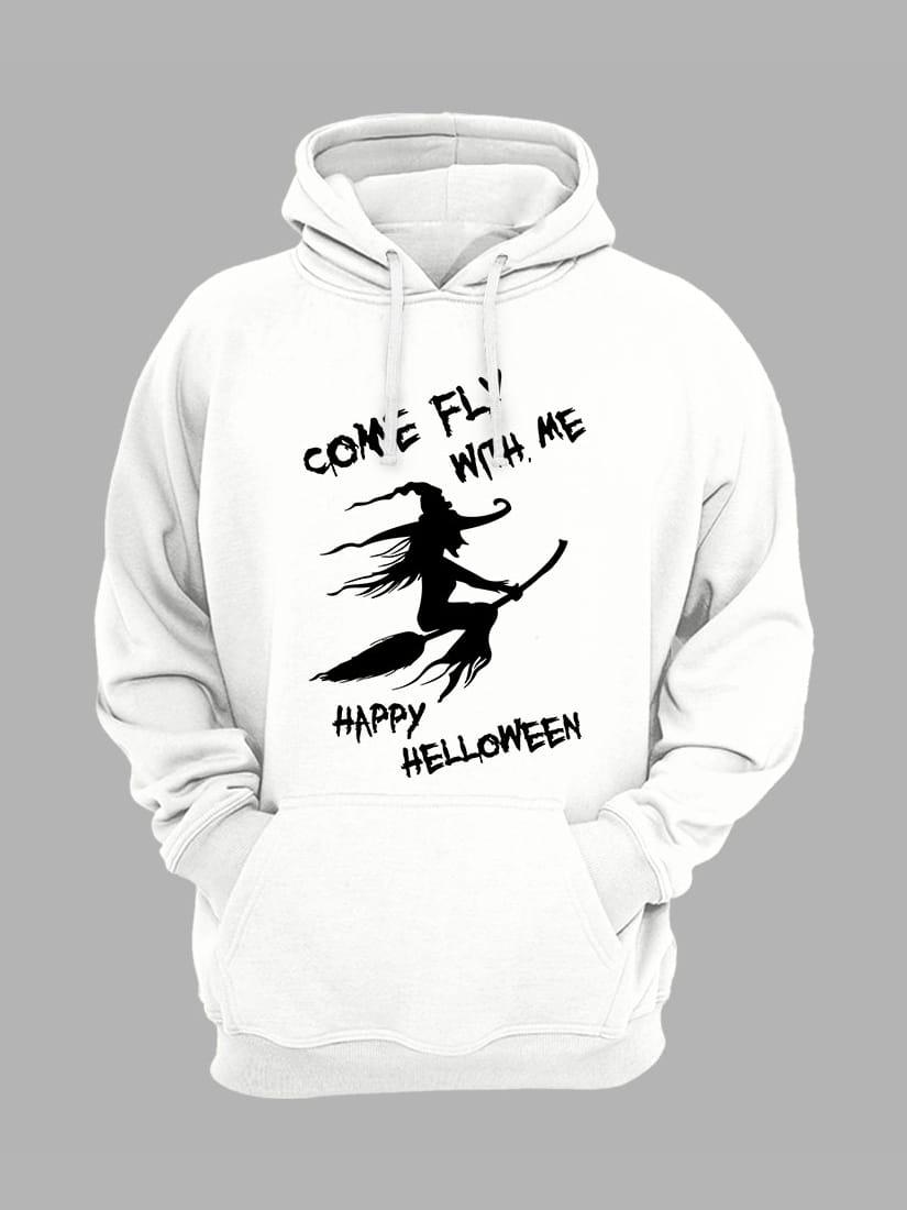 Толстовка худі з принтом Come fly with me Хеллоуїн (2303)