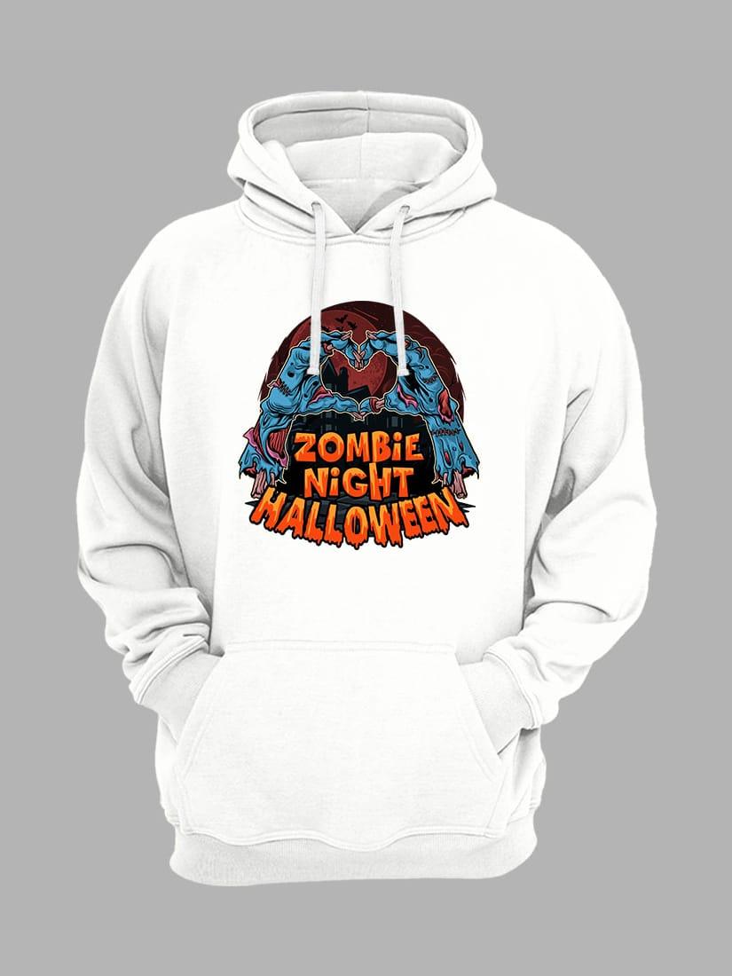Толстовка худі з принтом Zombie night halloween (2331)