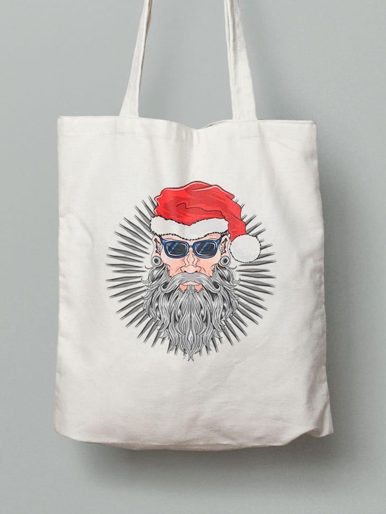 Екосумка шопер з бавовни 38х40см з принтом Santa (Санта) (2108), фото 1