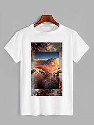 Футболка з принтом Touching Hands (Дотик рук) (0151)