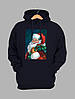 Толстовка чоловіча худі з новорічним принтом Santa Claus (Санта Клаус) - 2111, фото 7