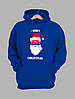 Толстовка чоловіча худі з новорічним принтом Santa Clause Hipster (Санта Клаус Хіпстер) - 2112, фото 8