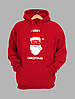 Толстовка чоловіча худі з новорічним принтом Santa Clause Hipster (Санта Клаус Хіпстер) - 2112, фото 9