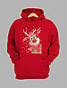 Толстовка чоловіча худі з новорічним принтом Різдвяний олень - 2117, фото 9