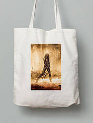 Екосумка шопер з бавовни 38х40см з принтом Дівчина самурай - 210231017