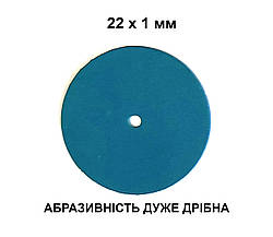 Гумка силіконова бірюзова тонка еластична, диск 22х1 мм