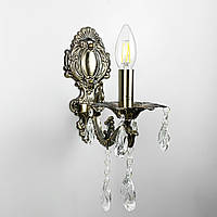 Бронзова бра з кришталевими підвісами Line F | Арт. 11549/1