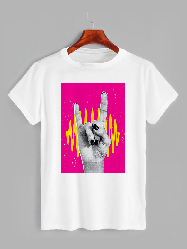 Футболка з принтом АРТ Рок живий (0912)