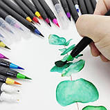 Акварельні маркери з пензликом набір 20 шт. на водній основі Touch multicolor, для скетчів і ескізів, фото 11