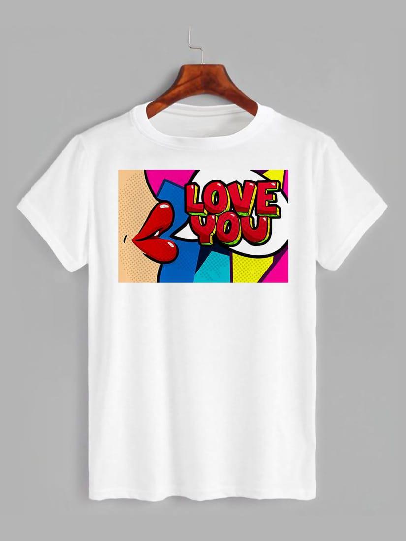 Футболка з принтом Поп-арт Кохаю тебе 2 (1101), фото 1