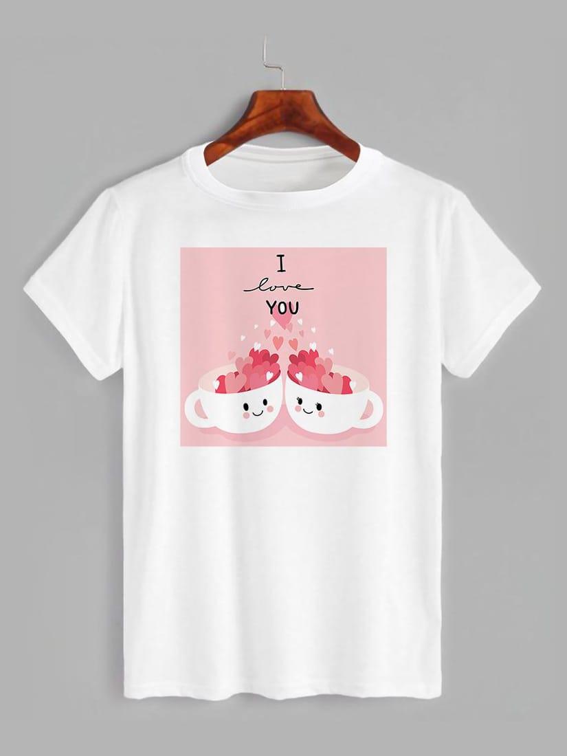 Футболка з принтом З днем Святого Валентина - Я Тебе Кохаю (1213), фото 1