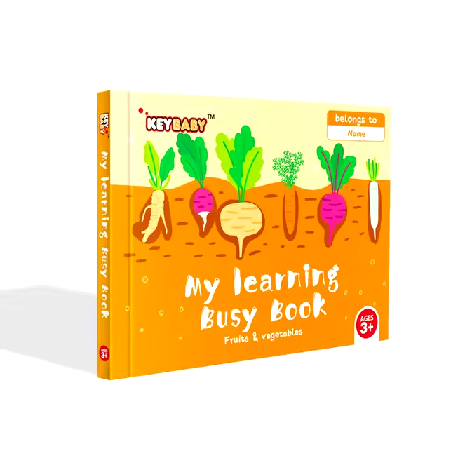 Розвивальна книга з липучками Keybaby для дітей, у кольорі Fruits