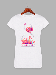 Жіноча футболка з принтом 8 Марта (1512)