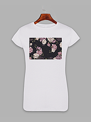 Жіноча футболка з принтом Троянди (1501)