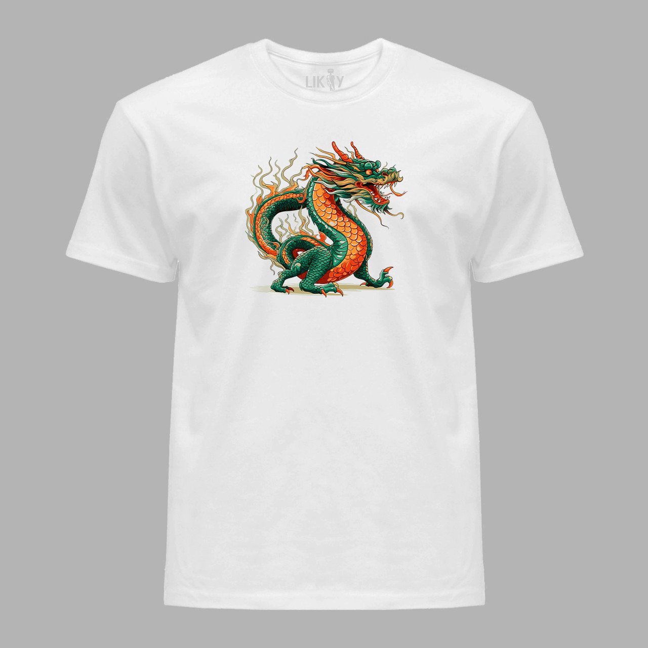 Футболка чоловіча з принтом "Палаючий дракон" (231025), фото 1