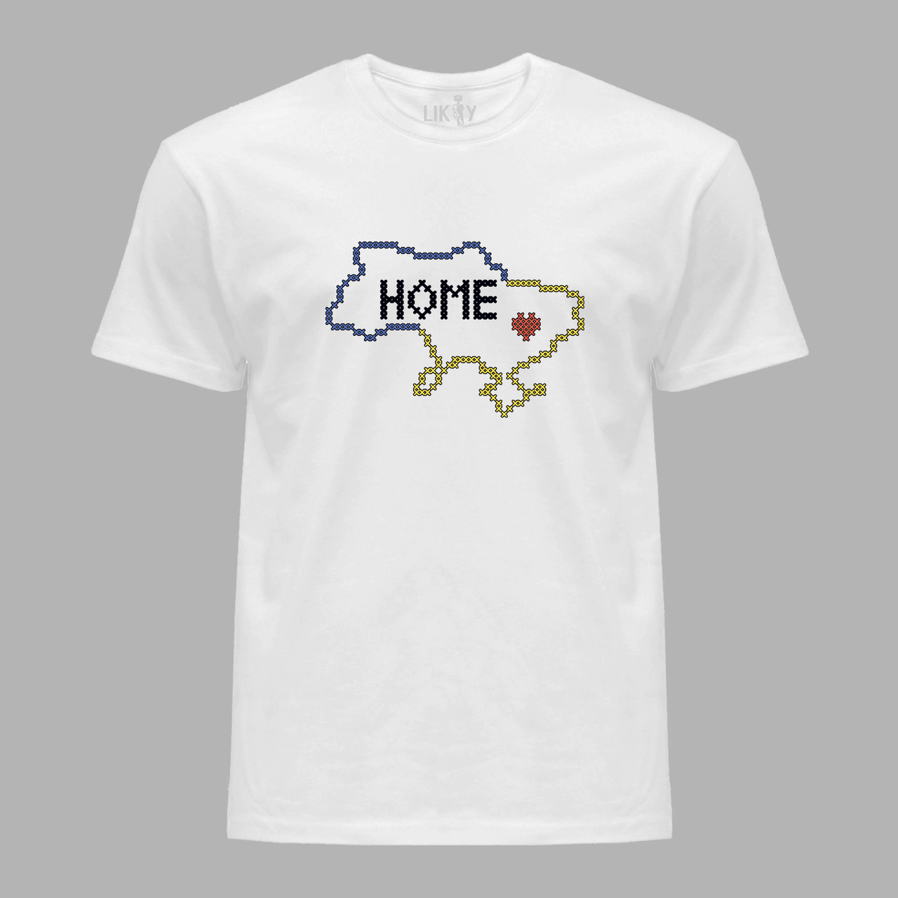 Футболка чоловіча з патріотичним принтом "Ukraine, Love, Home" (011106), фото 1