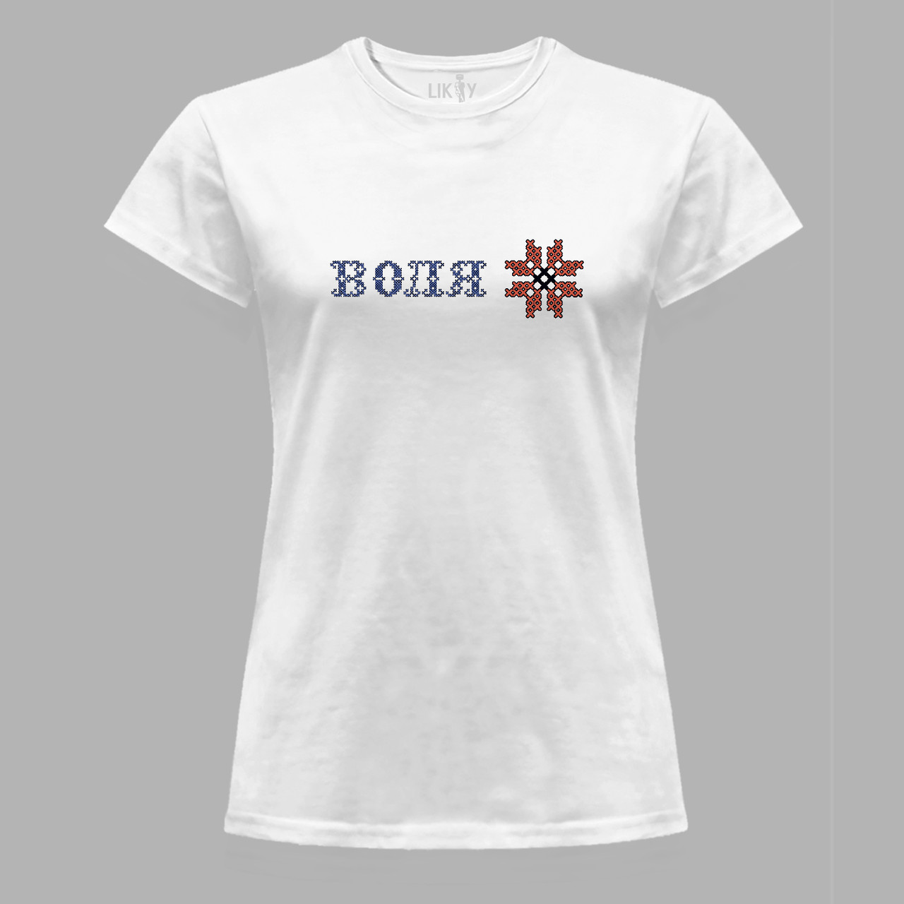 Футболка жіноча з патріотичним принтом "Воля" (011110), фото 1