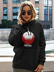 Толстовка жіноча худі з новорічним принтом Merry Christmas 2021 (Щасливого Різдва) - 2106