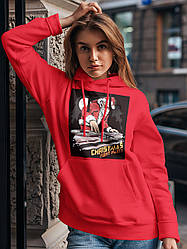 Толстовка жіноча худі з новорічним принтом Christmas night party (Різдвяна вечірка) - 2102