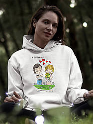 Худі до Дня закоханих з принтом Love is - часто казати їй про це (0206)