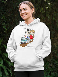 Худі на день закоханих з принтом Love is - батьківство (0221)